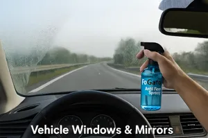 Fogator anti-fog spray for vehicles